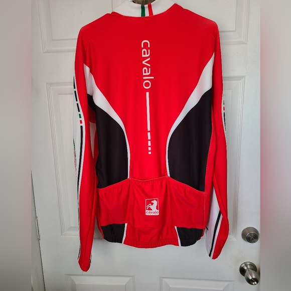 Cavalo Men's Performance Long Sleeve Bicycle Jersey, Size:XXL Color: Red - Picture 13 of 13
